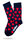 Unabux sock - MY LOVE, dark blue with red hearts
