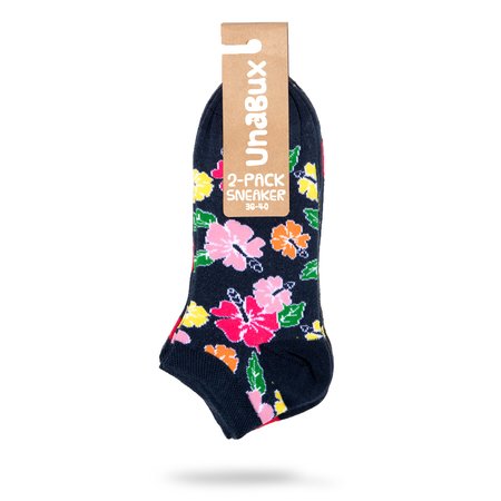 Unabux Sneaker Doppelpack FLORA, two pairs, blue with red...