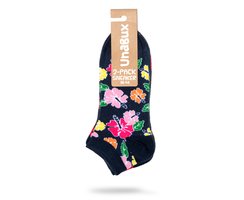 Unabux Sneaker Doppelpack FLORA, two pairs, blue with red copas and dark blue with flowers