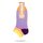 Unabux sneaker low cut socks double pack STRIPE, two pairs pairs with fine stripes, colors: blue, purple, pink, yellow, orange