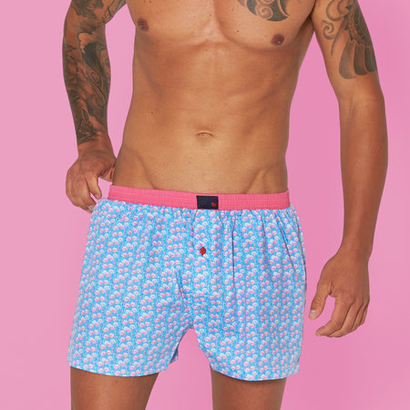 Unabux Boxershorts FLOWERPOWER, florales Muster mit pink,...