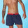 Unabux boxer shorts LINDE, green white vichy and darkblue seam