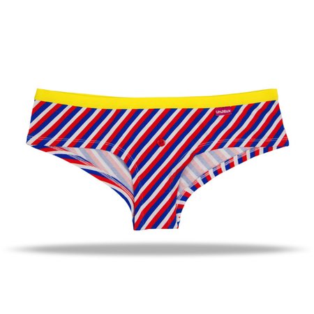 Unabux Hipster Maria, blue white striped with pink seam