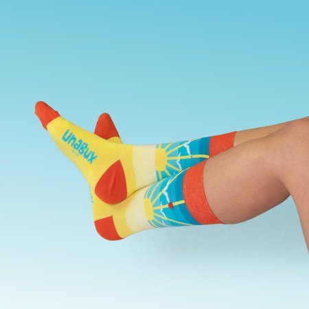 Unabux Socke - MY LOVE, dunkelblau mit roten Herzen