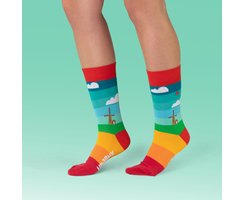 Unabux Socke - MY LOVE, dunkelblau mit roten Herzen