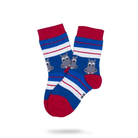 Unabux Socke - MY LOVE, dunkelblau mit roten Herzen