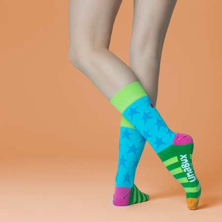 Unabux sock - COPPA, light blue with stars