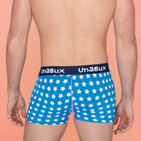 Unabux Boxershort Edison, blau mit weissen Sternen und...