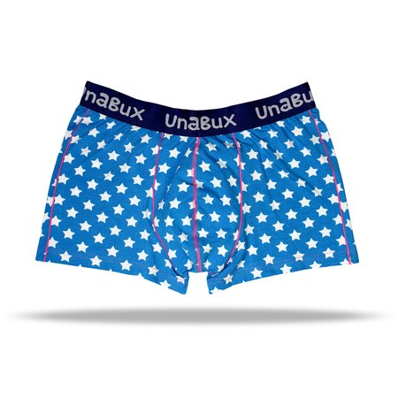 Unabux Boxershort Edison, blue with whiteen stars and...